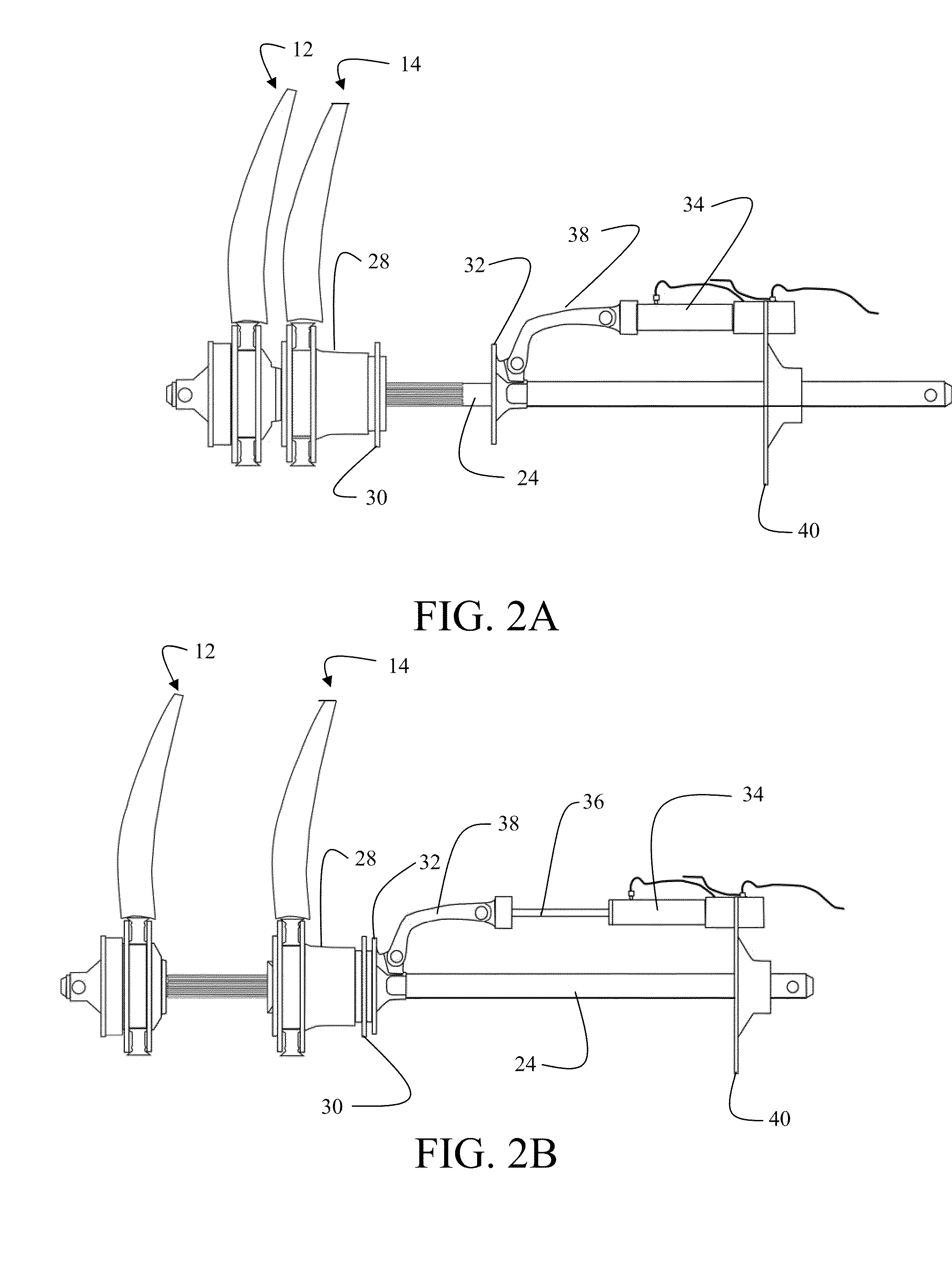 Counter rotating fan design and variable blade row spacing optimization for low environmental impact