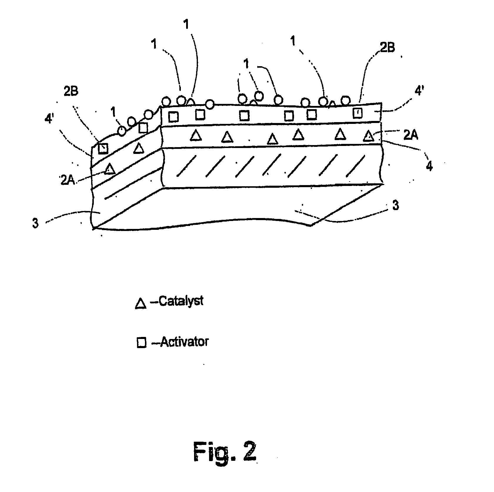 Flooring system including a dry glue