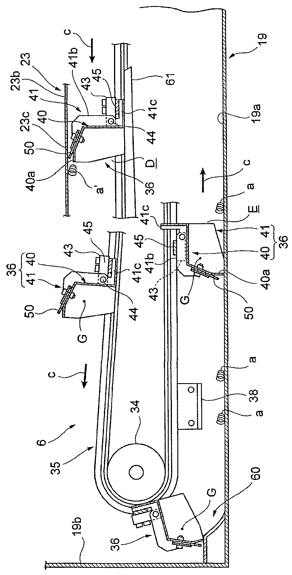 Chip disposal device of machine tool