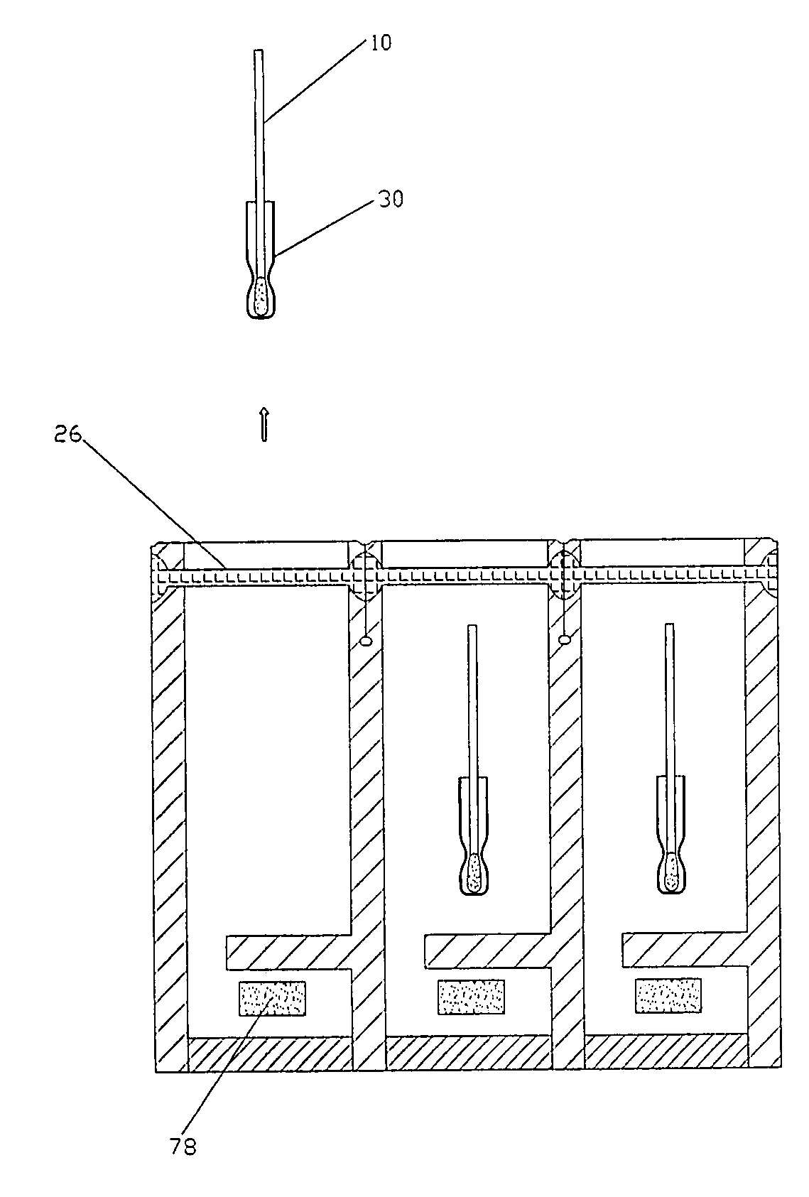 Sanitary and compact fecal occult blood collector