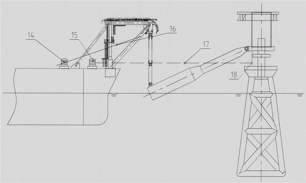 Device for quick release of soft yoke and mooring leg in single-point mooring system