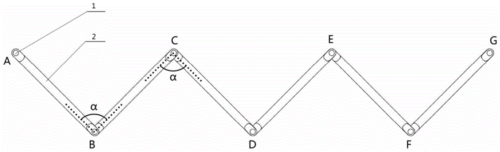 A double-layer zigzag long-span tension structure