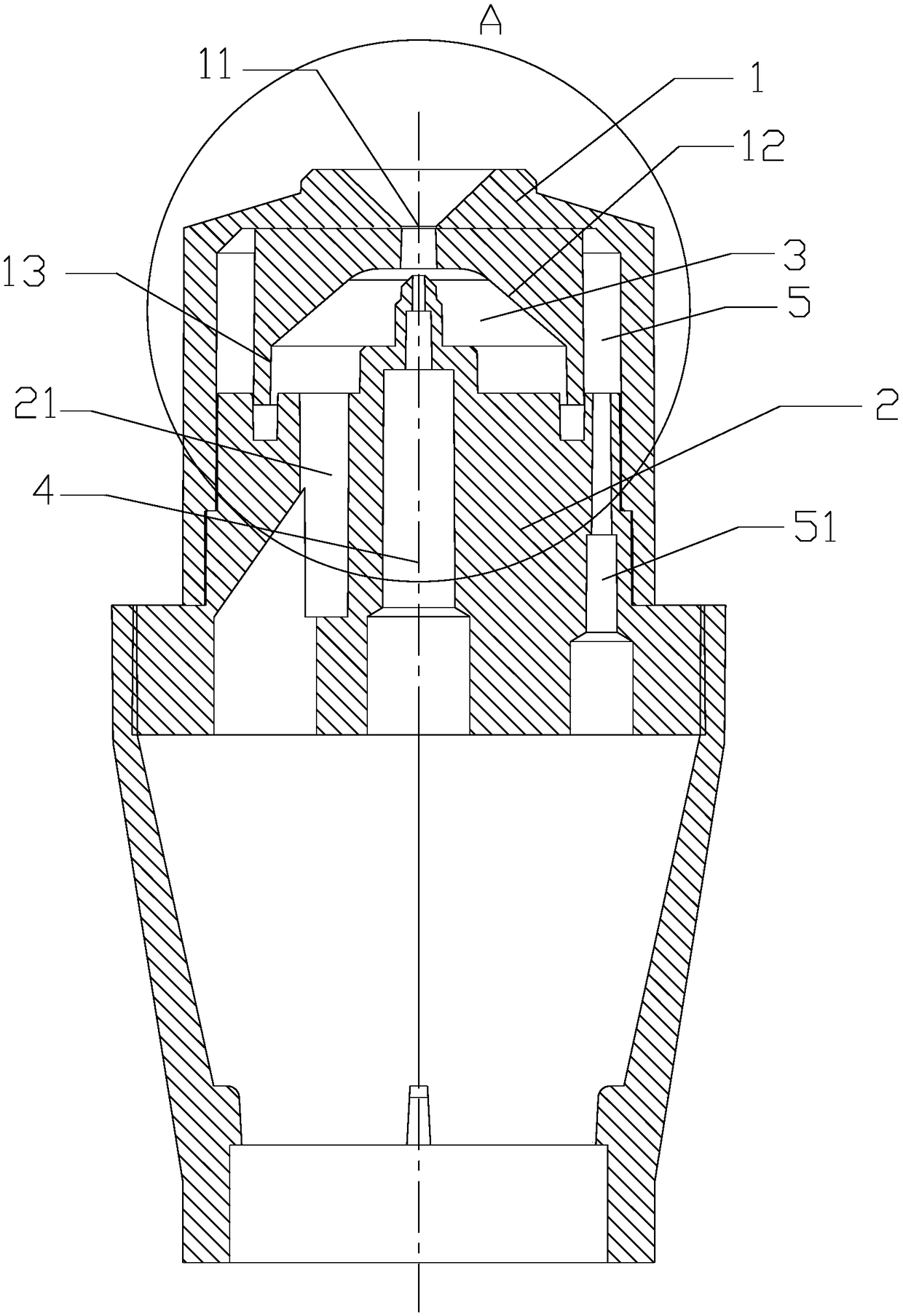 Pneumatic small-particle-size atomization spray head