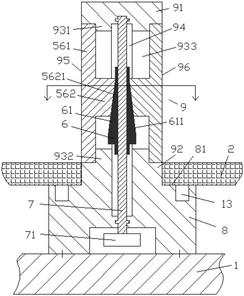 Fixing column device with ejector for a PCB