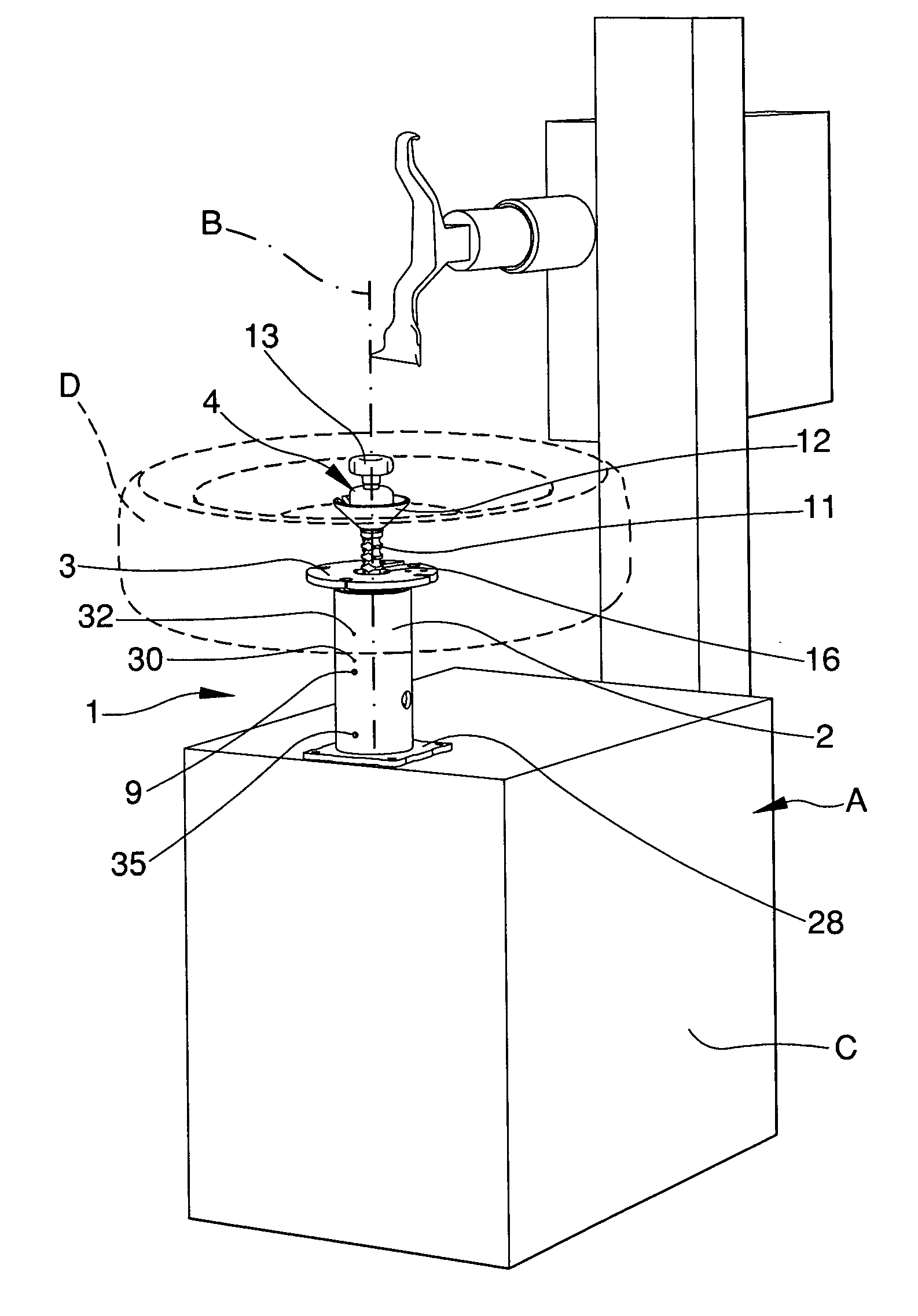 Device for locking wheel rims for vehicles on repair workshop machines, particularly tire-changing machines or the like