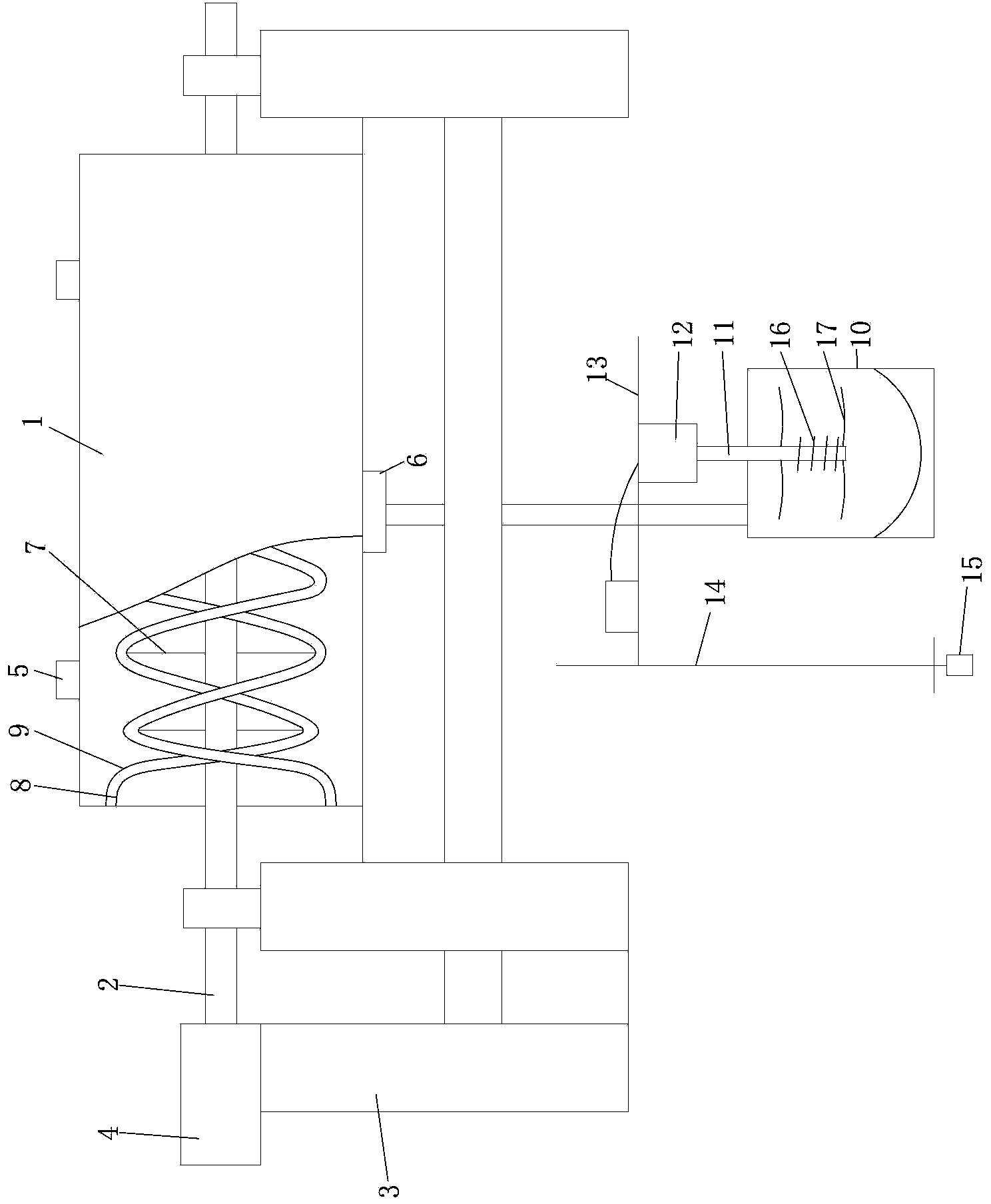 Coating material mixing dispersion system capable of making coating material forward rotate and reverse rotate