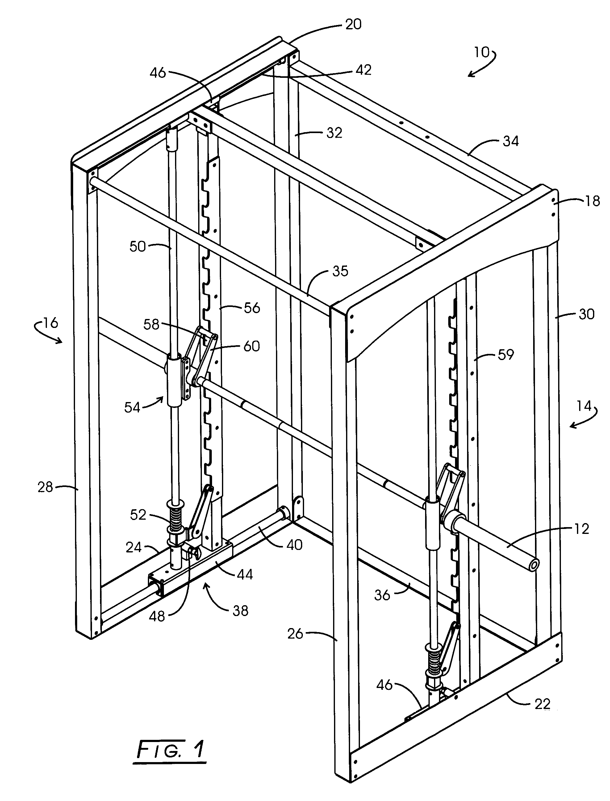 Weight lifting power cage with slave rack