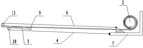 Hand-operated type automatic mounting and dismounting stretcher