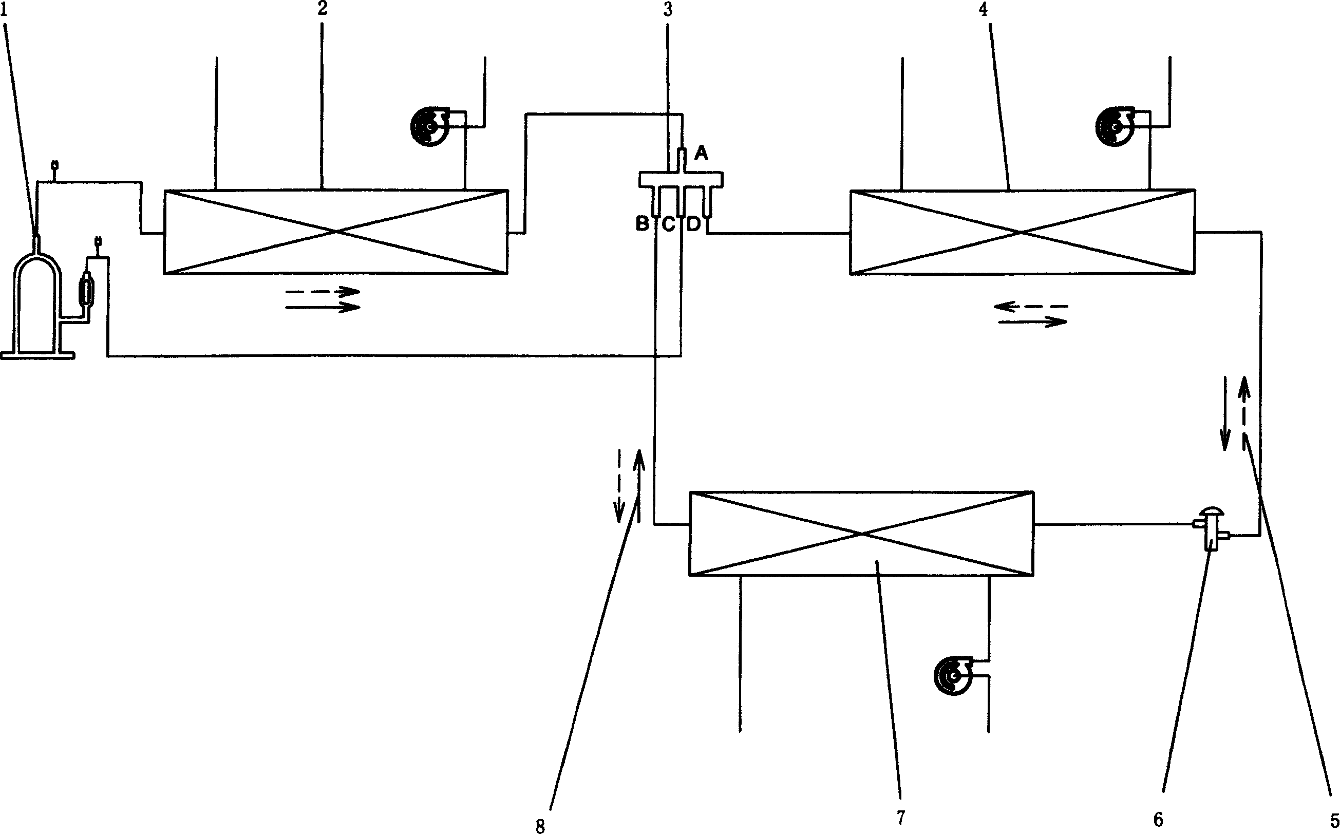 Novel double condensator set