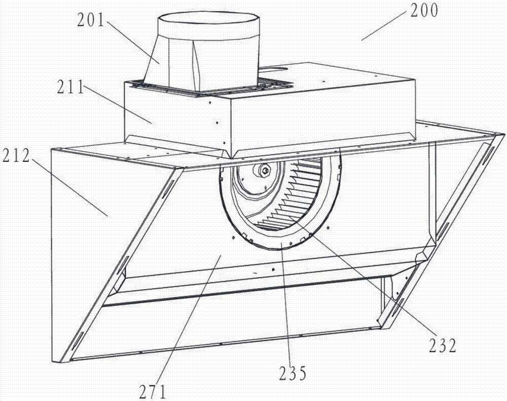 Noise-reduction range hood of double air intake structure