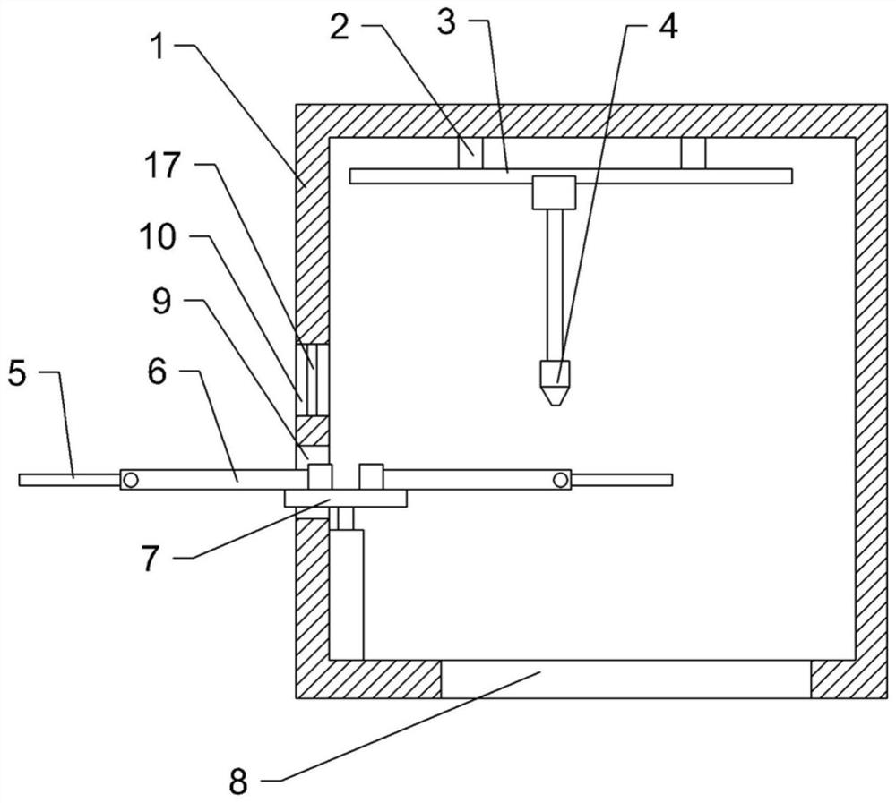 Door panel spraying device