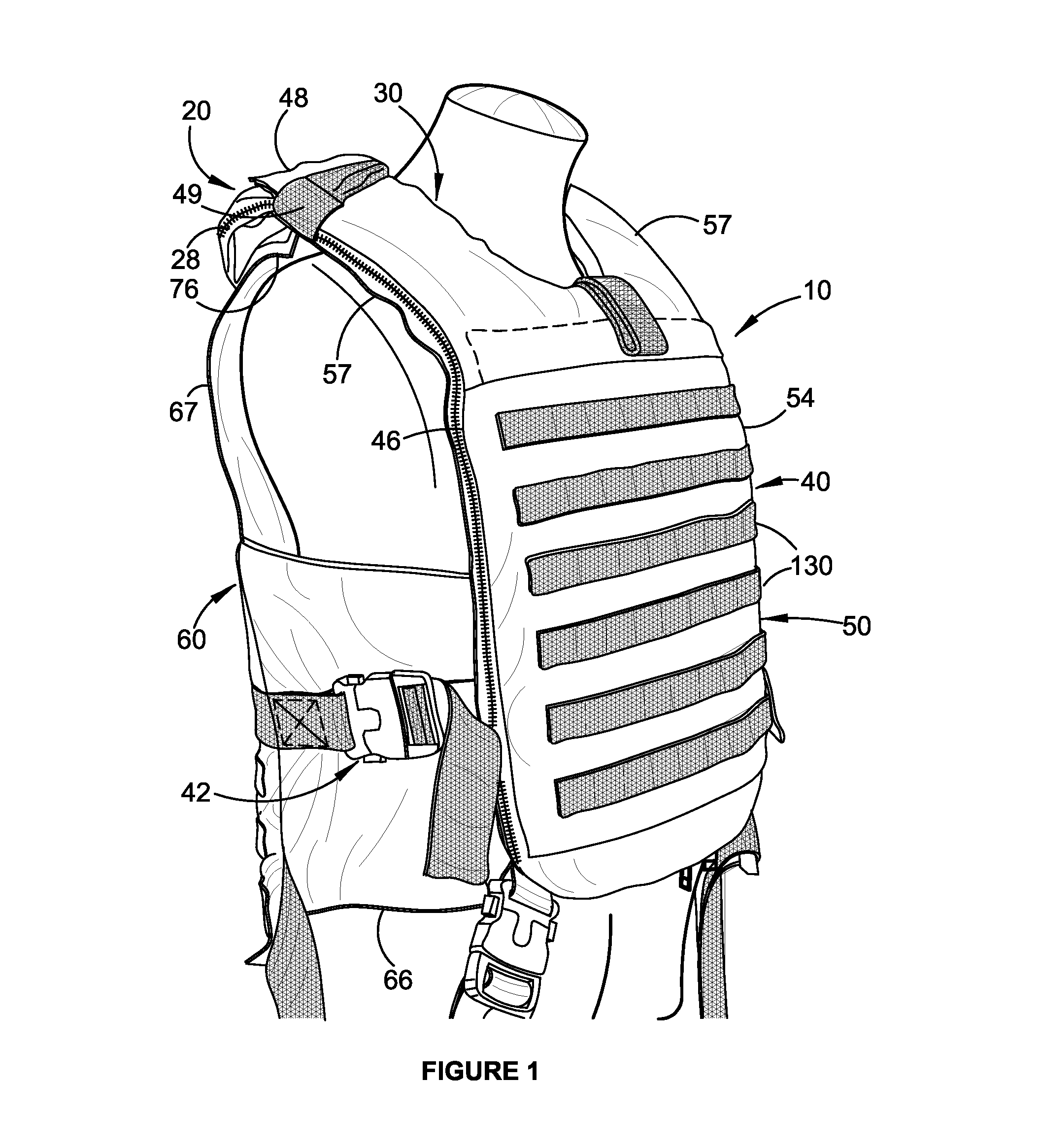 Personal protection system including a garment with body armour and a personal flotation device