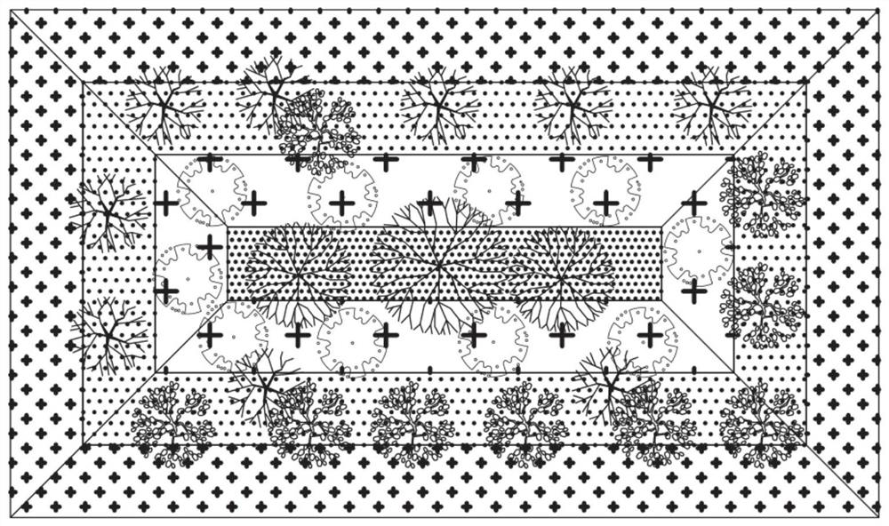 Terrace type garden terrain for rainwater utilization and shaping method of terrace type garden terrain