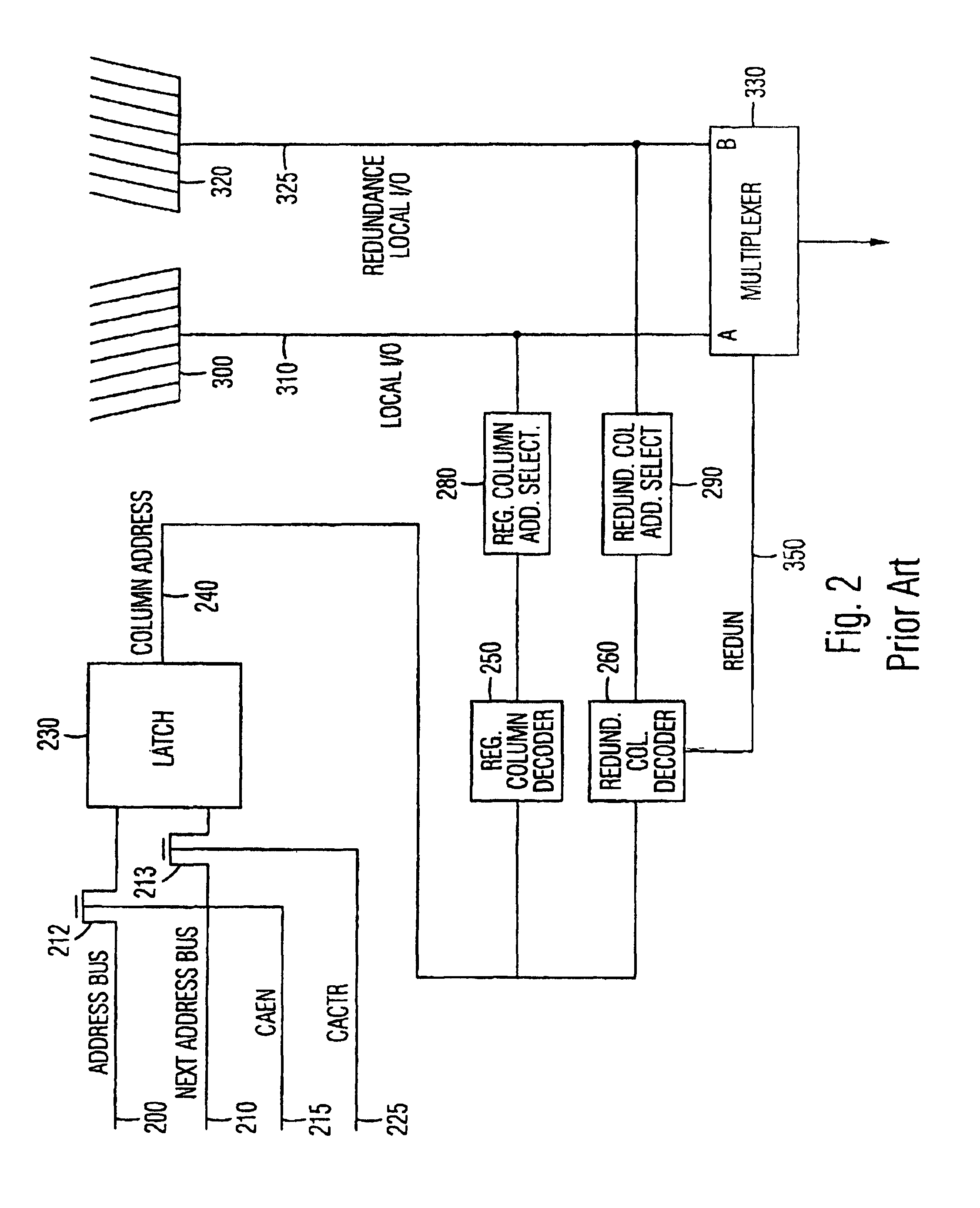 Method of and apparatus for providing look ahead column redundancy access within a memory