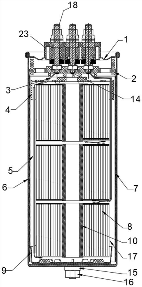 Explosion-proof low-voltage power compensation capacitor with temperature output signal