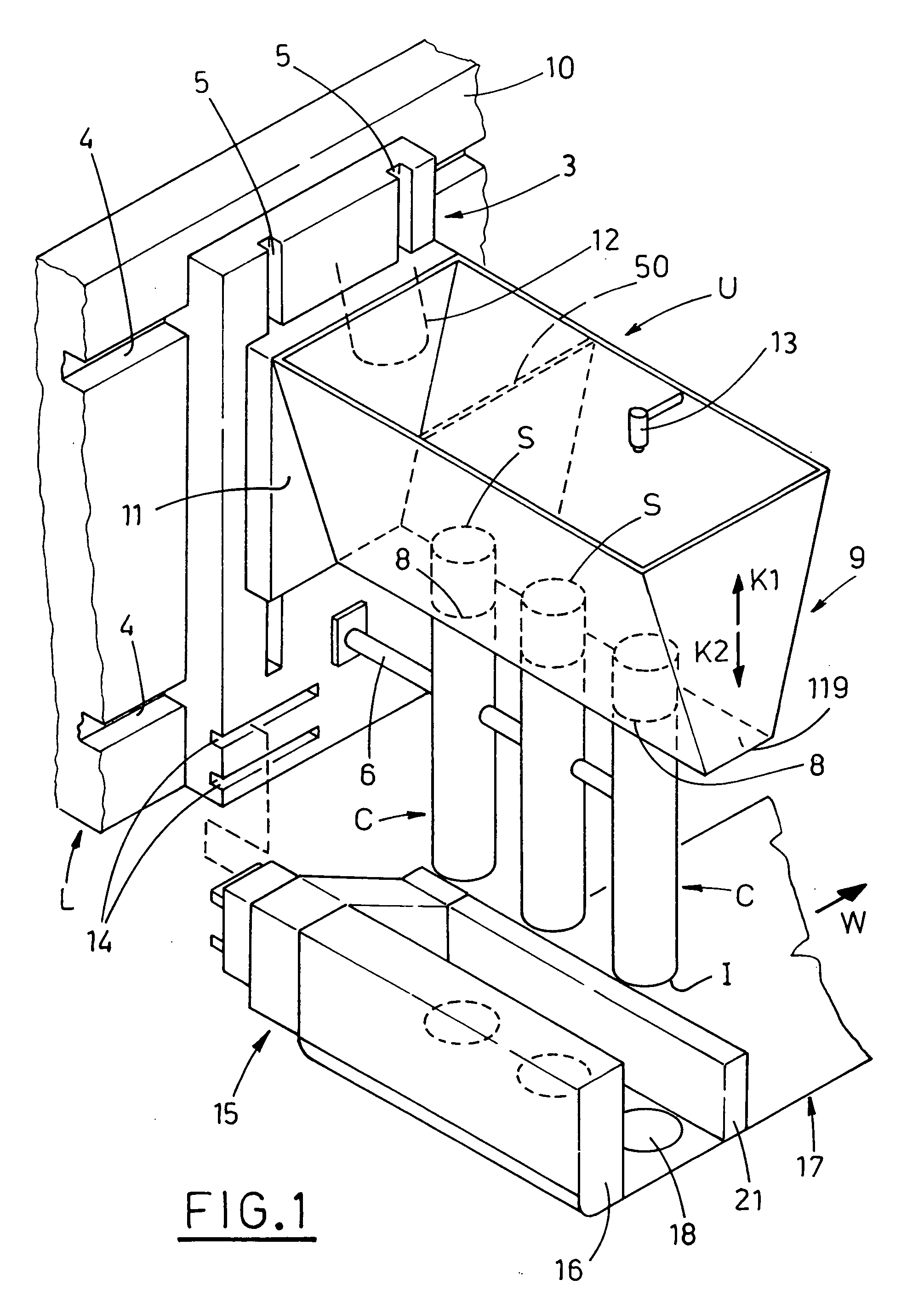 Apparatus for placing products into blisters of a blister band