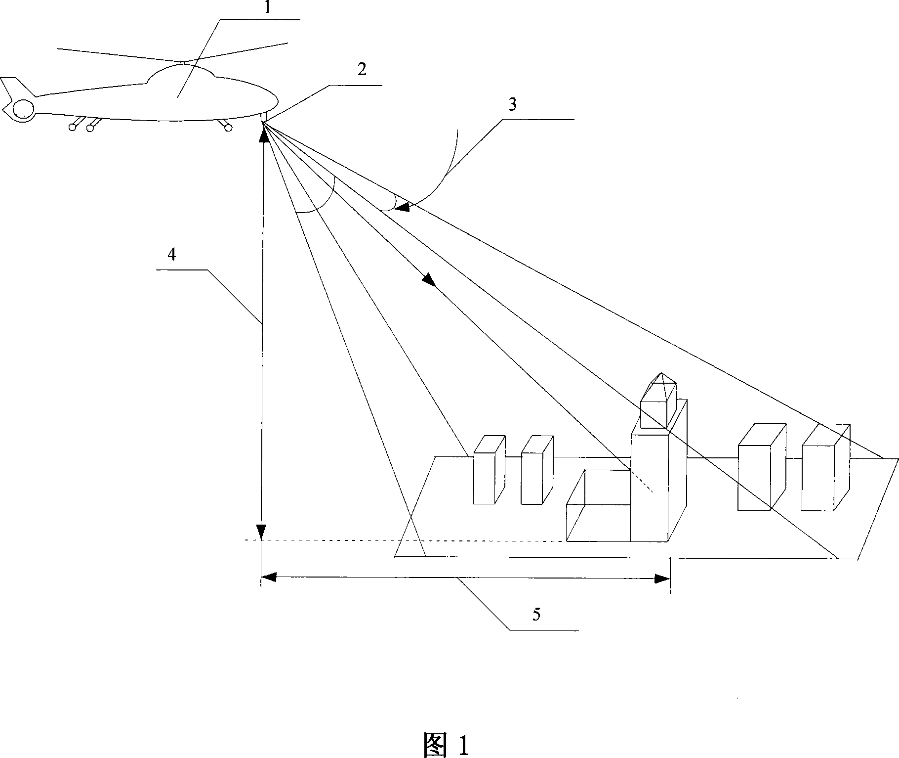 Ground buildings recognition positioning method