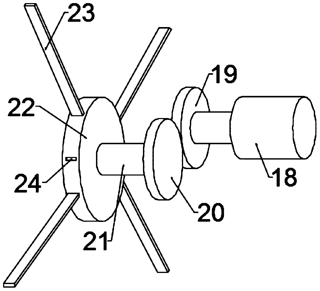 Feeding and conveying device of soap packaging machine