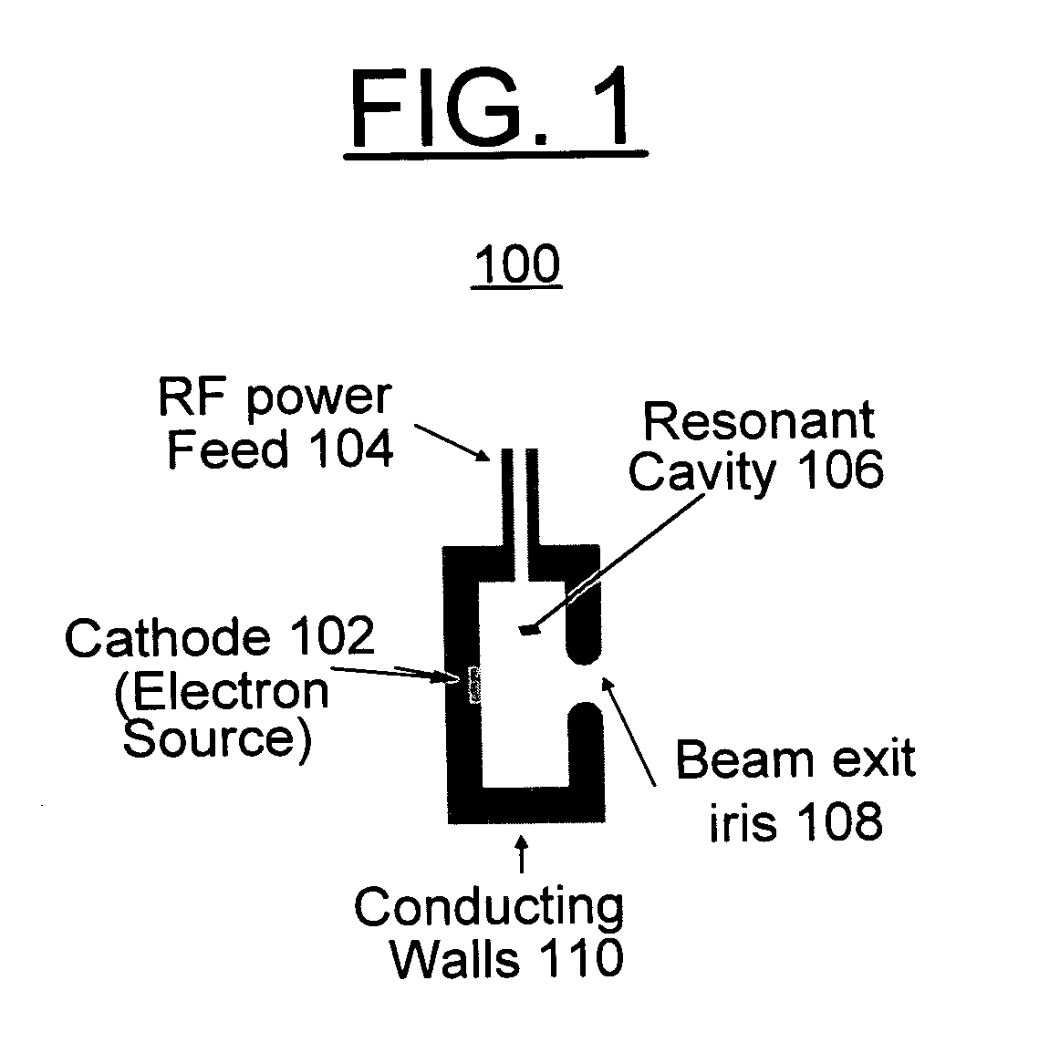 High power, long focus electron source for beam processing