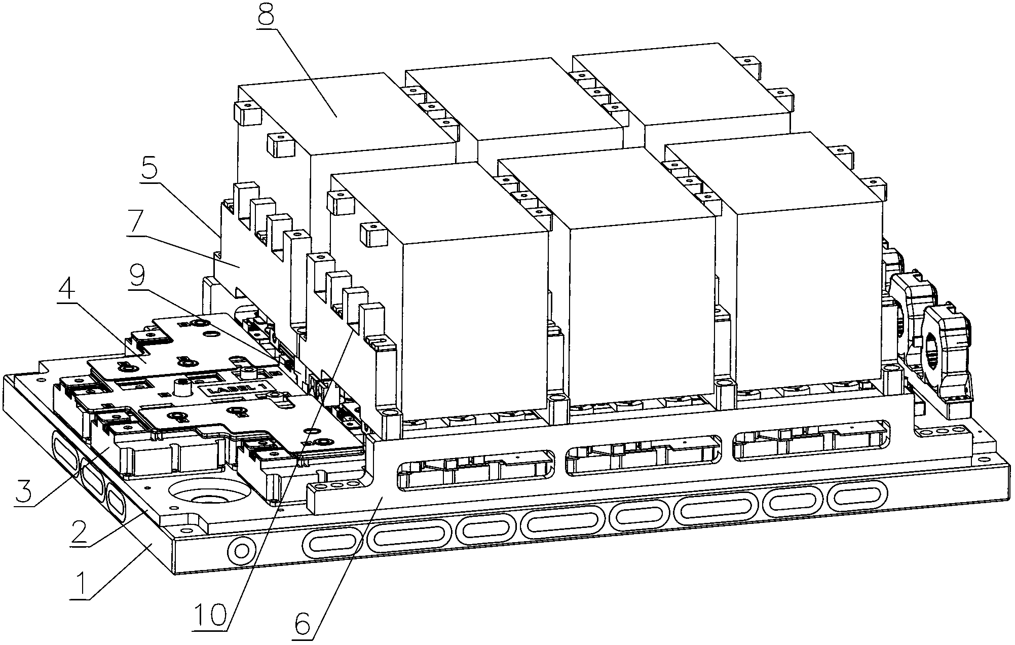 Power and energy storage structure of mine anti-explosion frequency control all-in-one machine