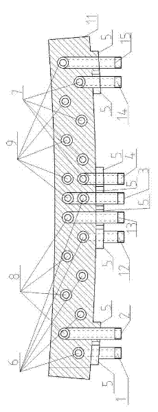 Cast copper water jacket embedded with double-layer pure copper pipes and manufacturing method thereof