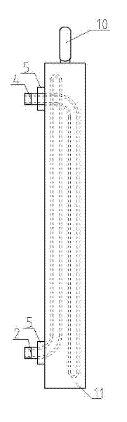 Cast copper water jacket embedded with double-layer pure copper pipes and manufacturing method thereof