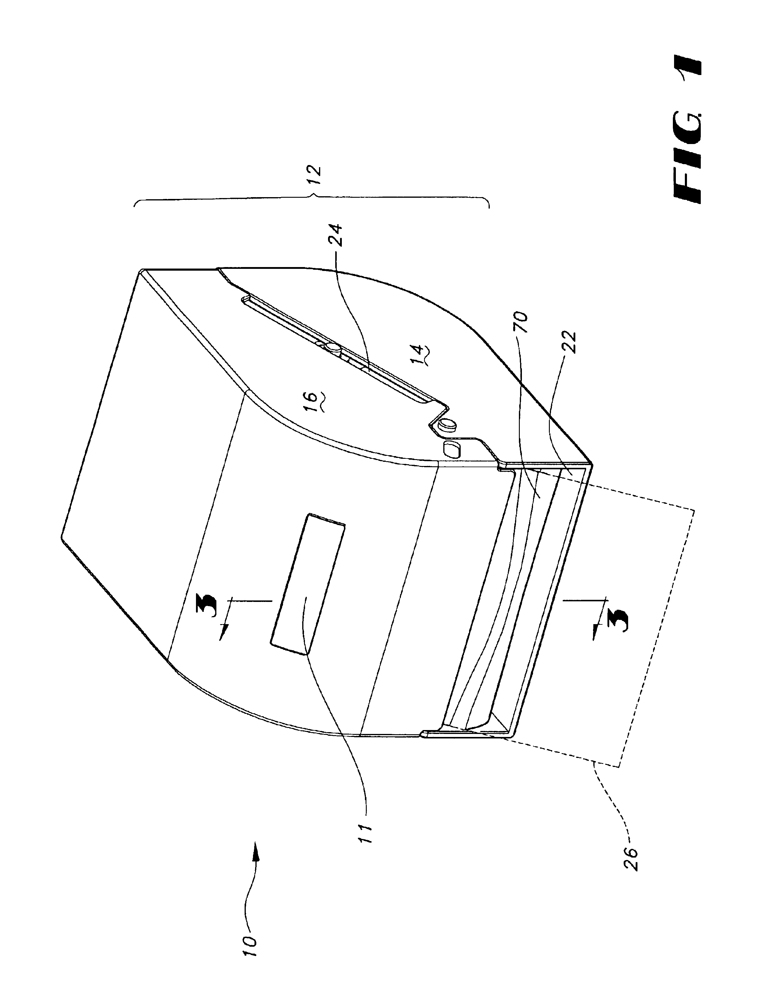 Dispenser for rolled paper