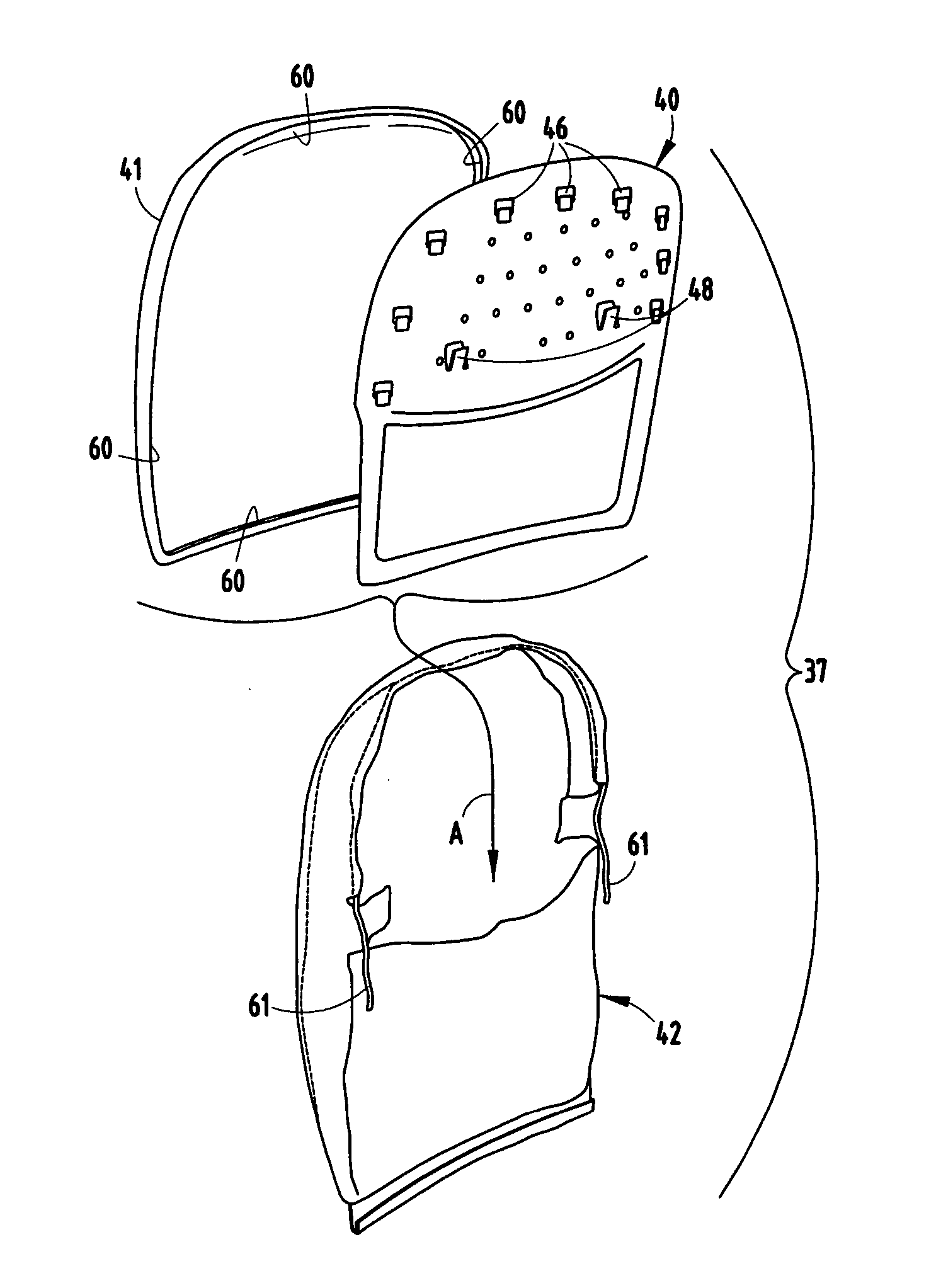 Seating unit with formed cushion, and manufacturing method