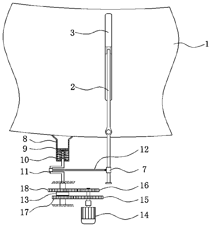 Self-adjusting vehicle-mounted equipment based on gear differential transmission