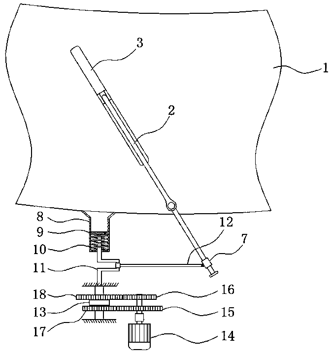 Self-adjusting vehicle-mounted equipment based on gear differential transmission