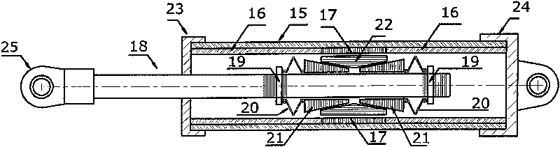 Barrel-type friction-changing damper