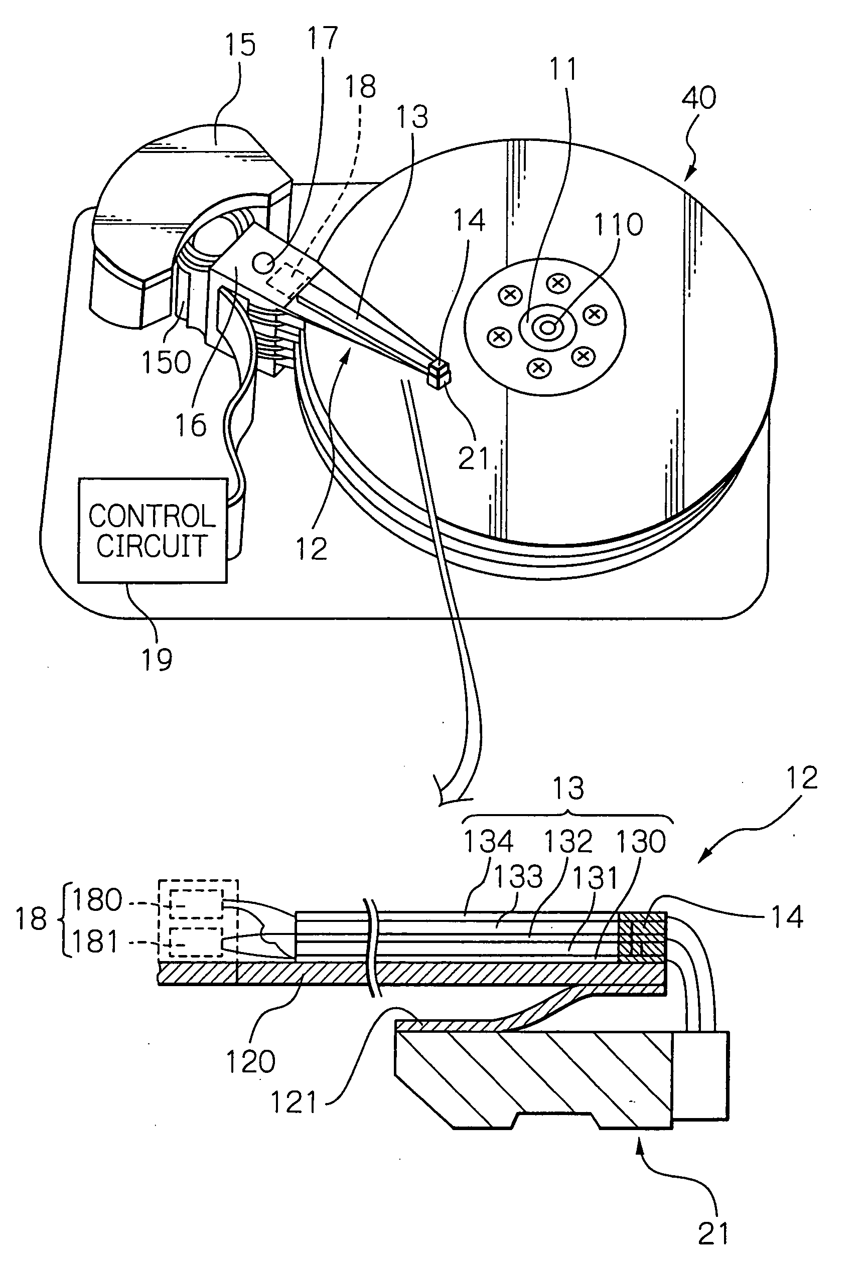 Magnetic recording method using ferromagnetic resonance and thin-film magnetic head for using the method