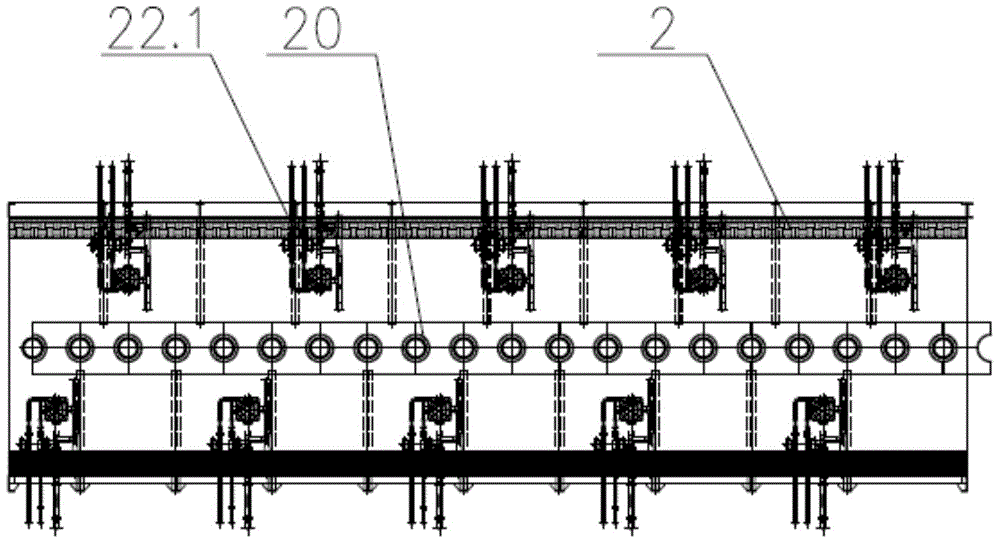 Continuous tempering furnace of roller hearth plates and annealing method thereof