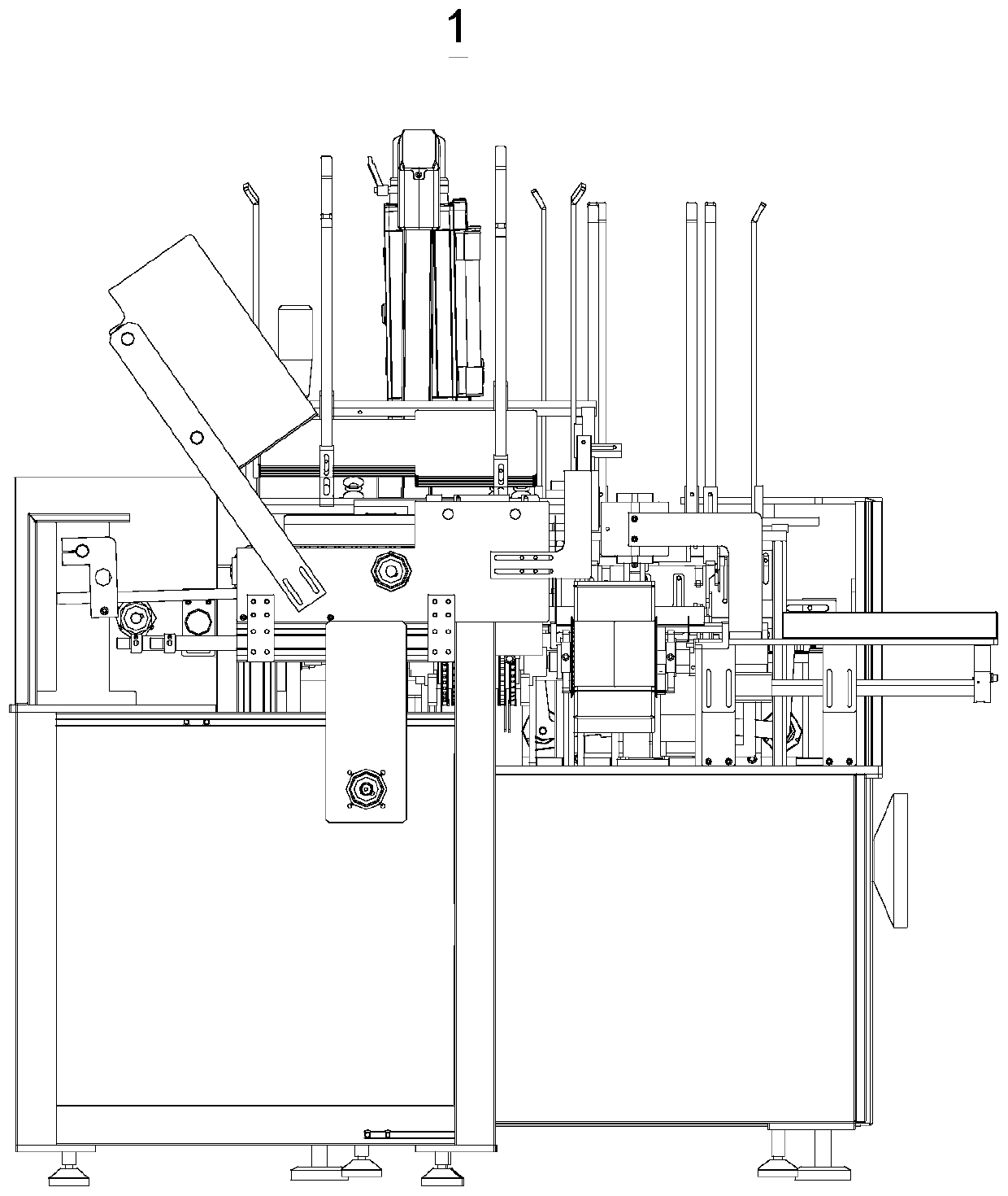 Liner folding machine, split stacking machine and boxing complete machine