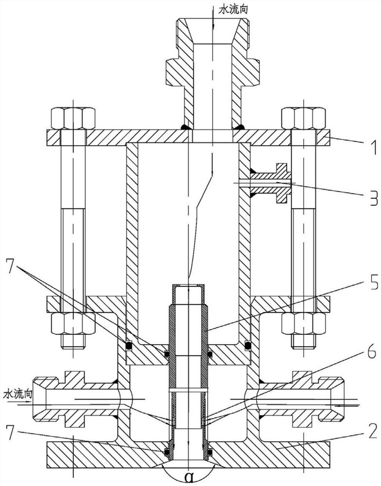 Double-component nozzle liquid flow performance testing device