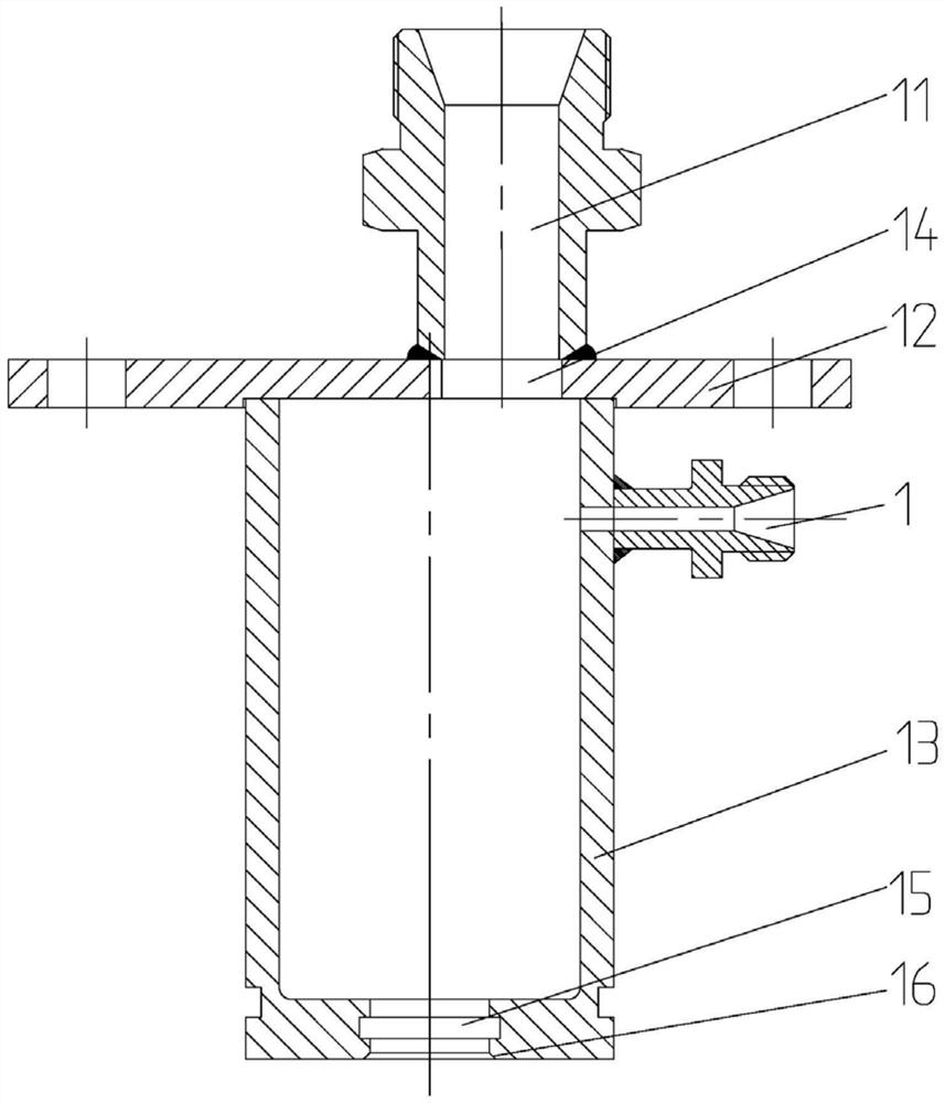 Double-component nozzle liquid flow performance testing device