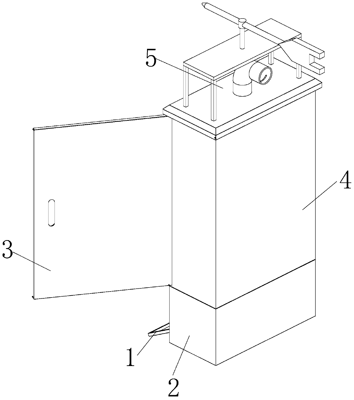 An optical cable transfer box with dust removal and heat dissipation functions