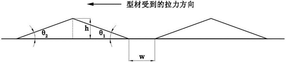 Anti-slip tooth design applicable to high-hardness metal sectional material stretching and straightening