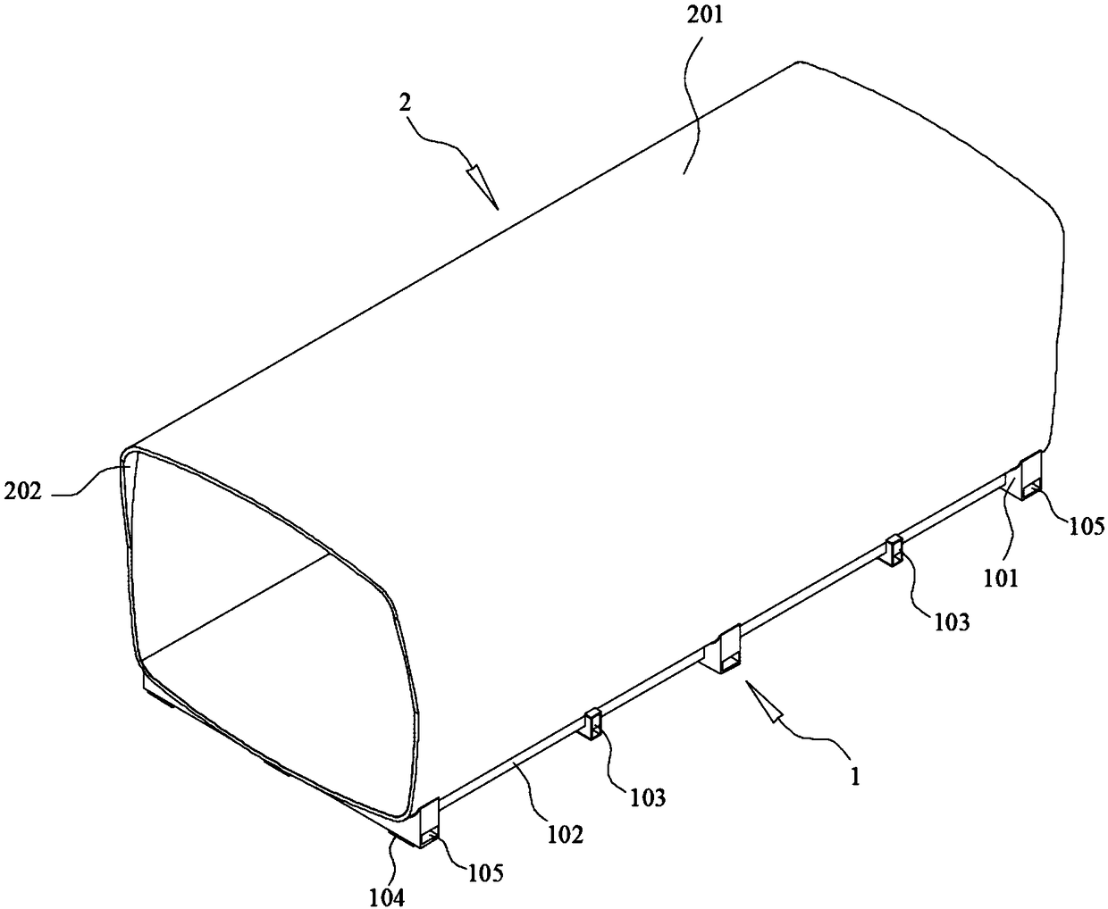 Supporting structure suitable for building unit and building containing same