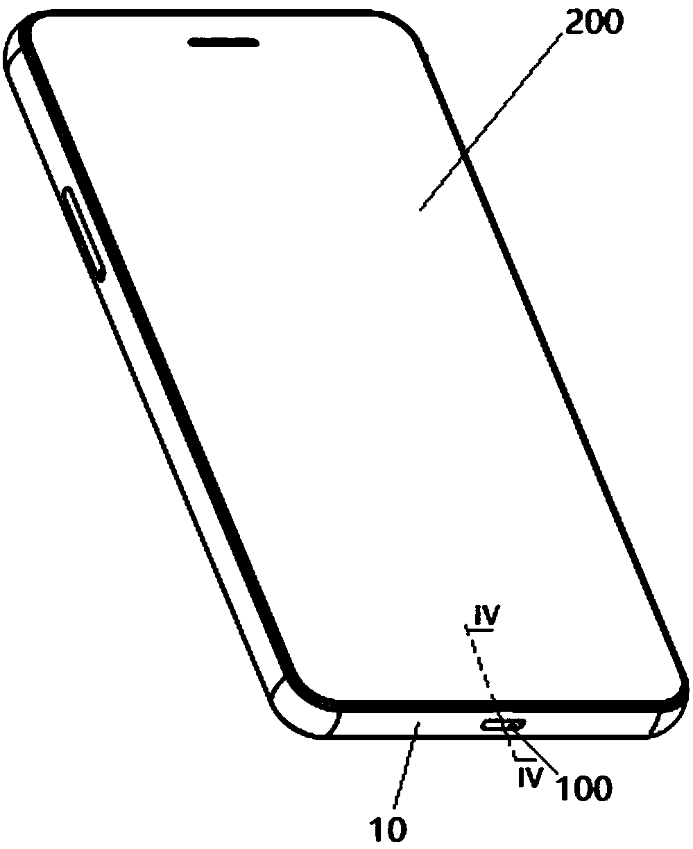 Electronic device terminal interface structure and electronic device terminal