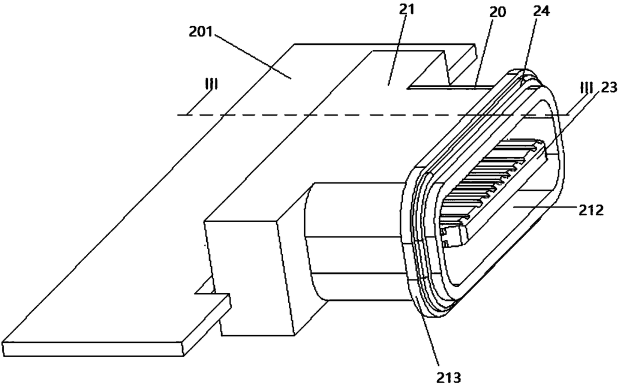 Electronic device terminal interface structure and electronic device terminal