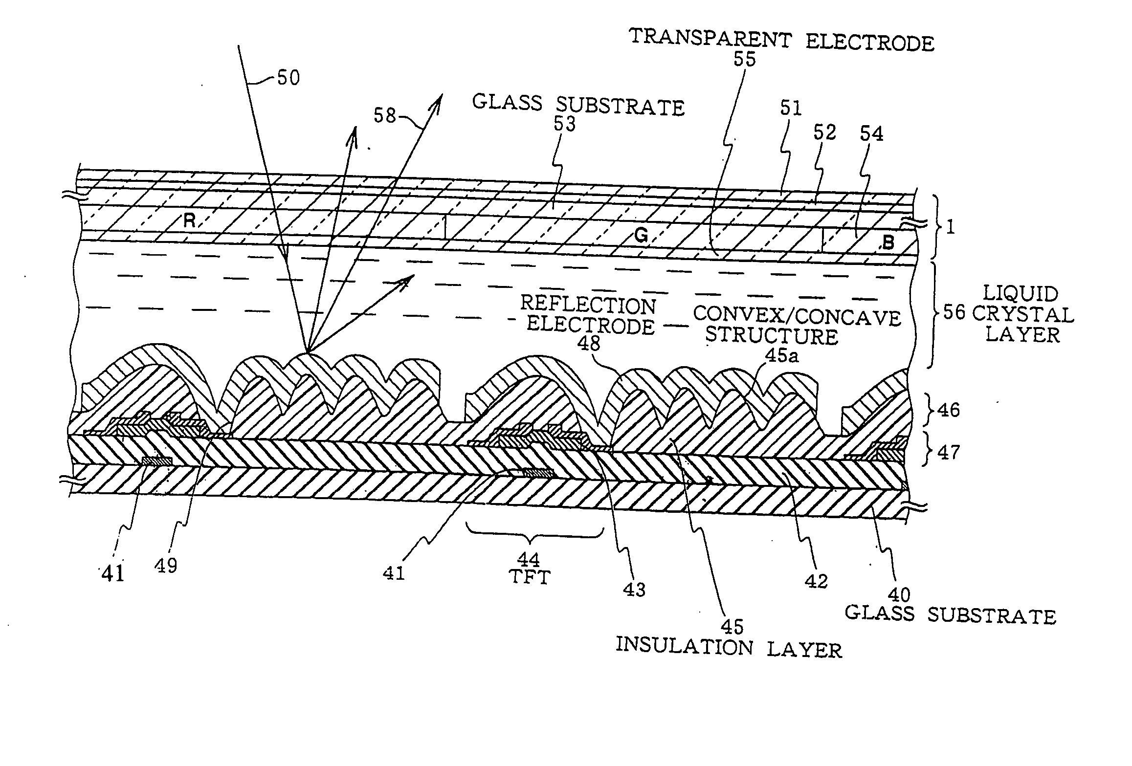 Reflective liquid crystal display apparatus and production method thereof