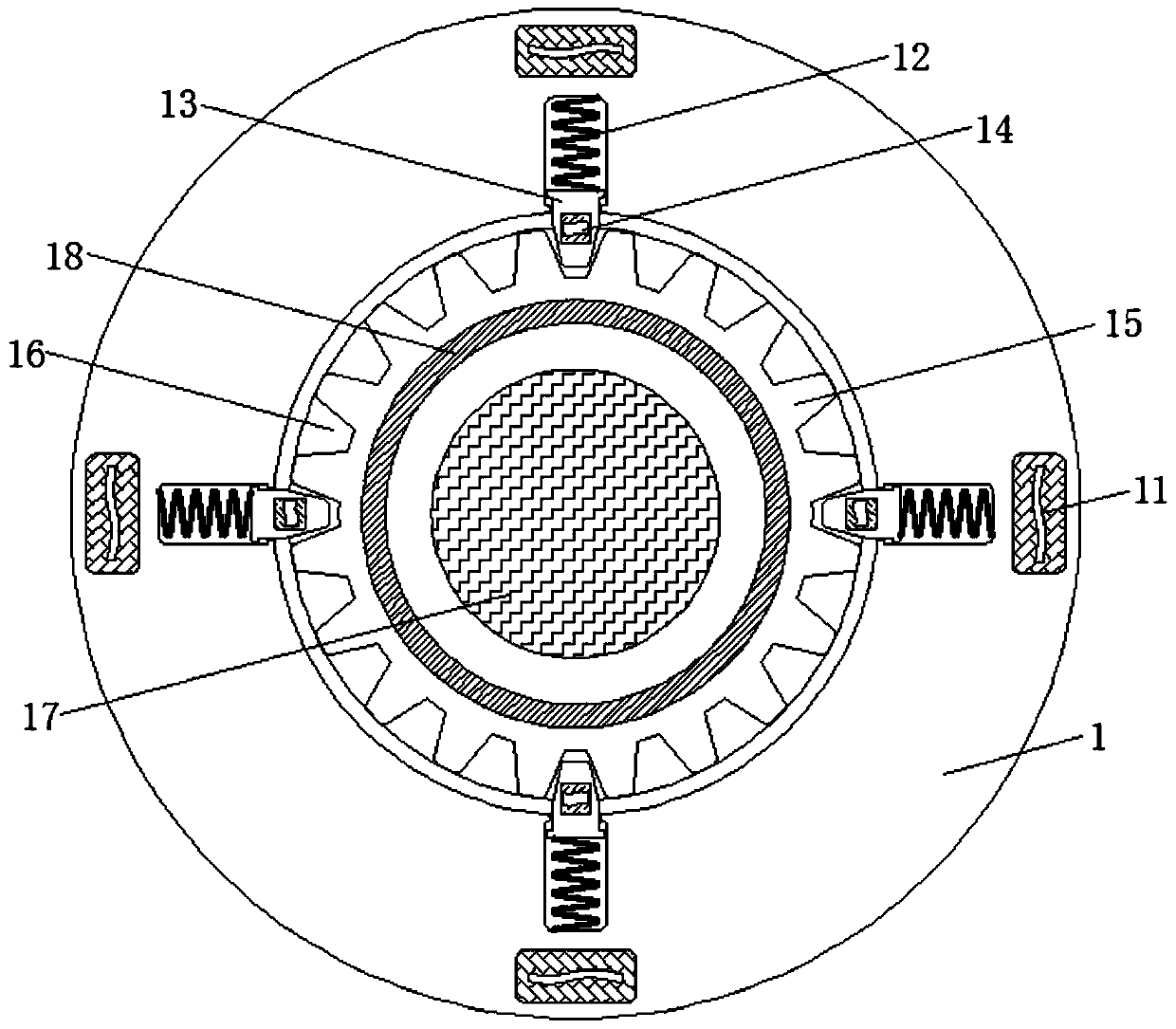 Electromagnetically fixed and anti-loosening cement mortar stirring device