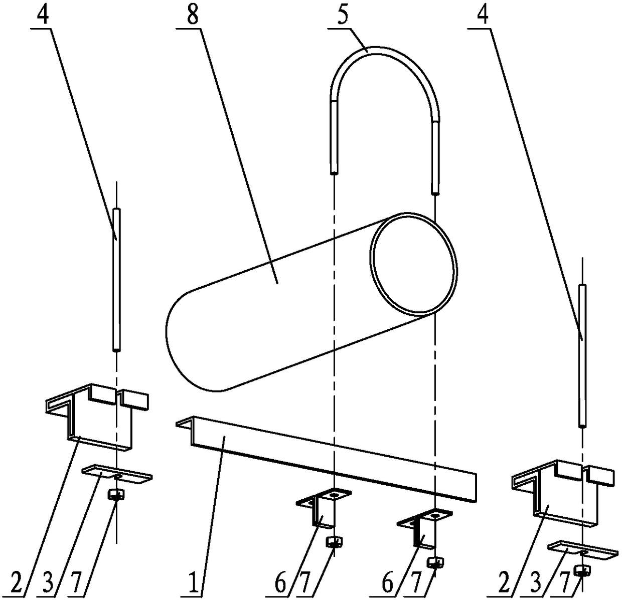 Assembled hanging bracket and assembling technology thereof