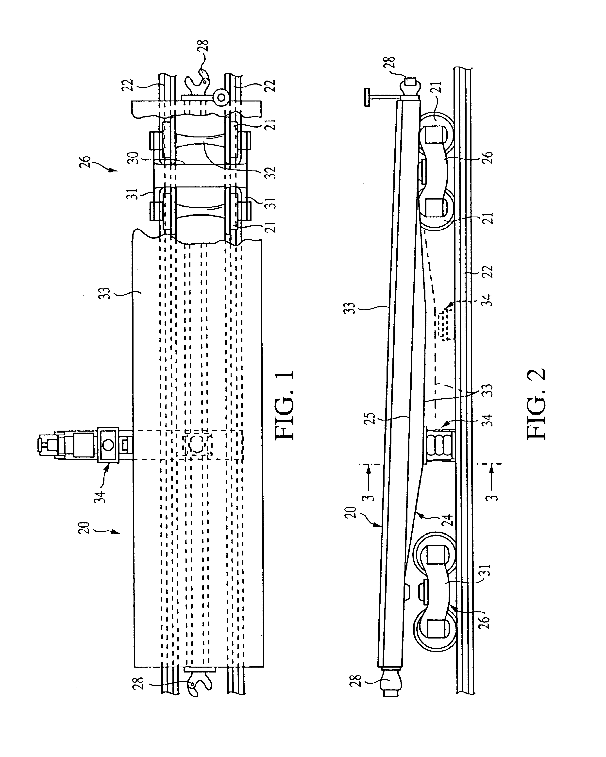 Center sill car jack utilizing air bellows