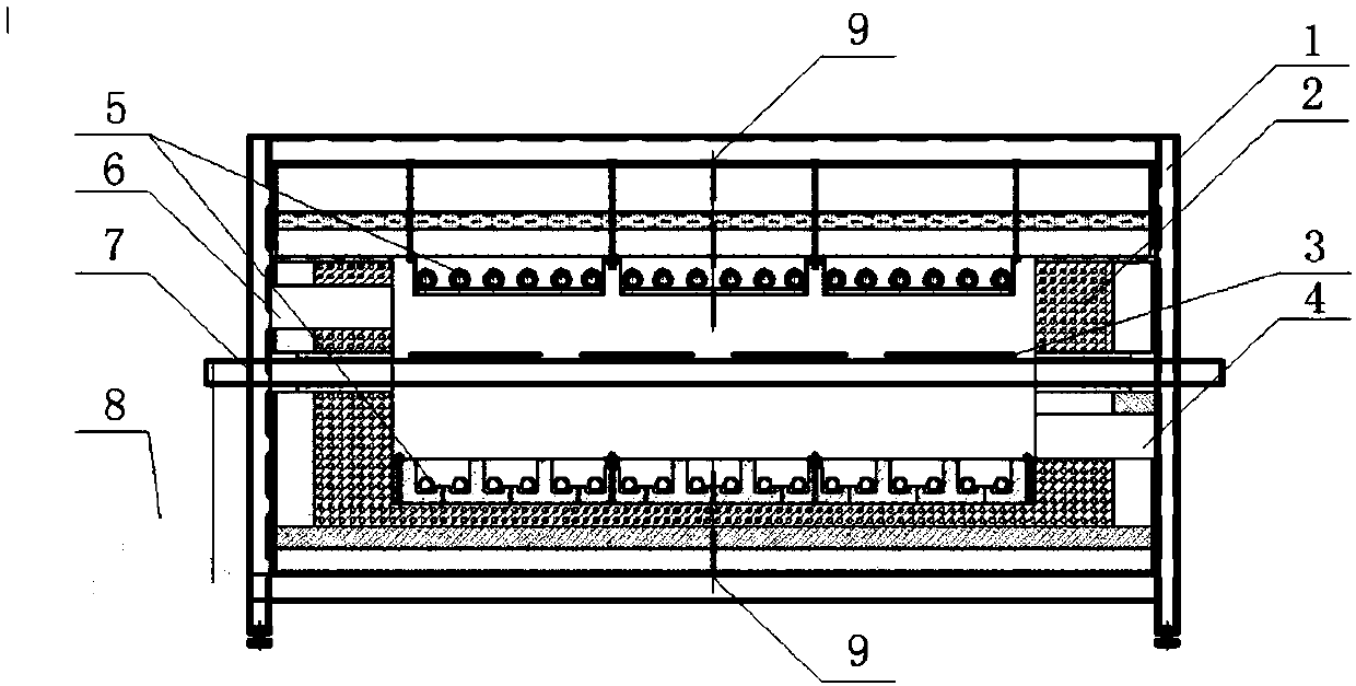 Architectural float glass ceramics crystallization annealing kiln and glass crystallization method