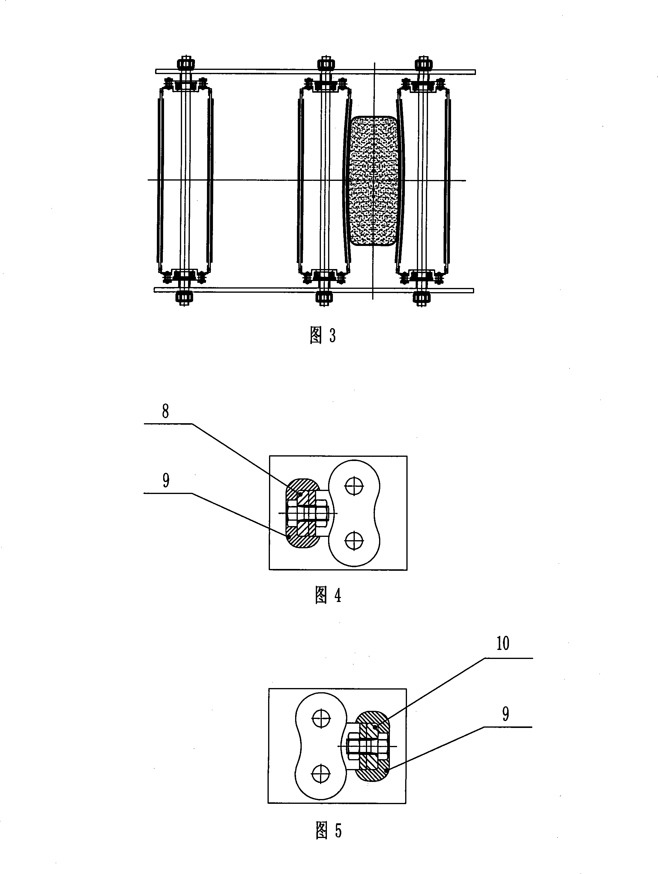 Packed material large-slope lifting device