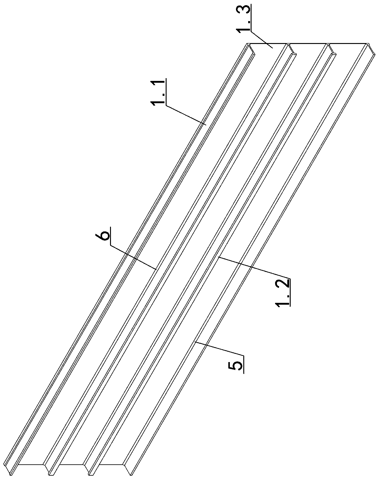 T-shaped section profile for aluminum alloy template and unit template structure of aluminum alloy template