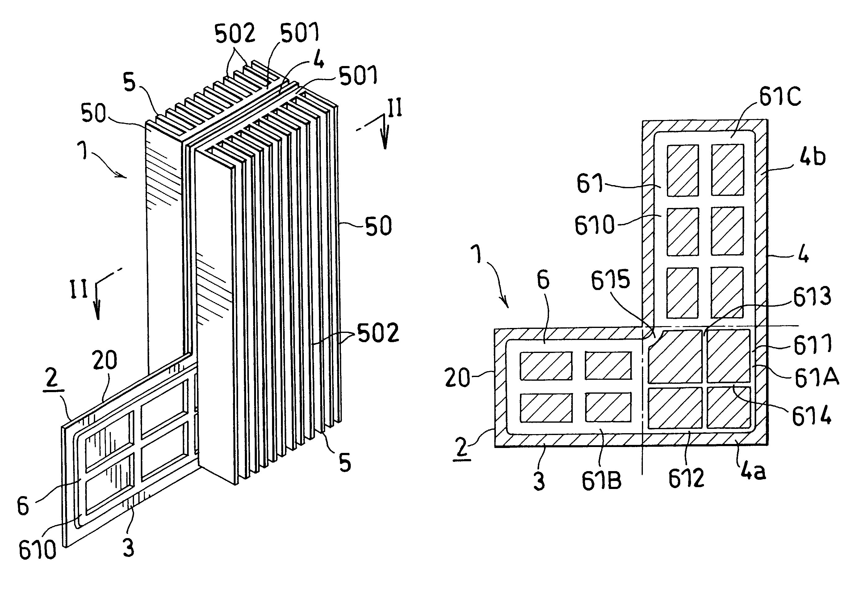 Heat sink, control device having the heat sink and machine tool provided with the device