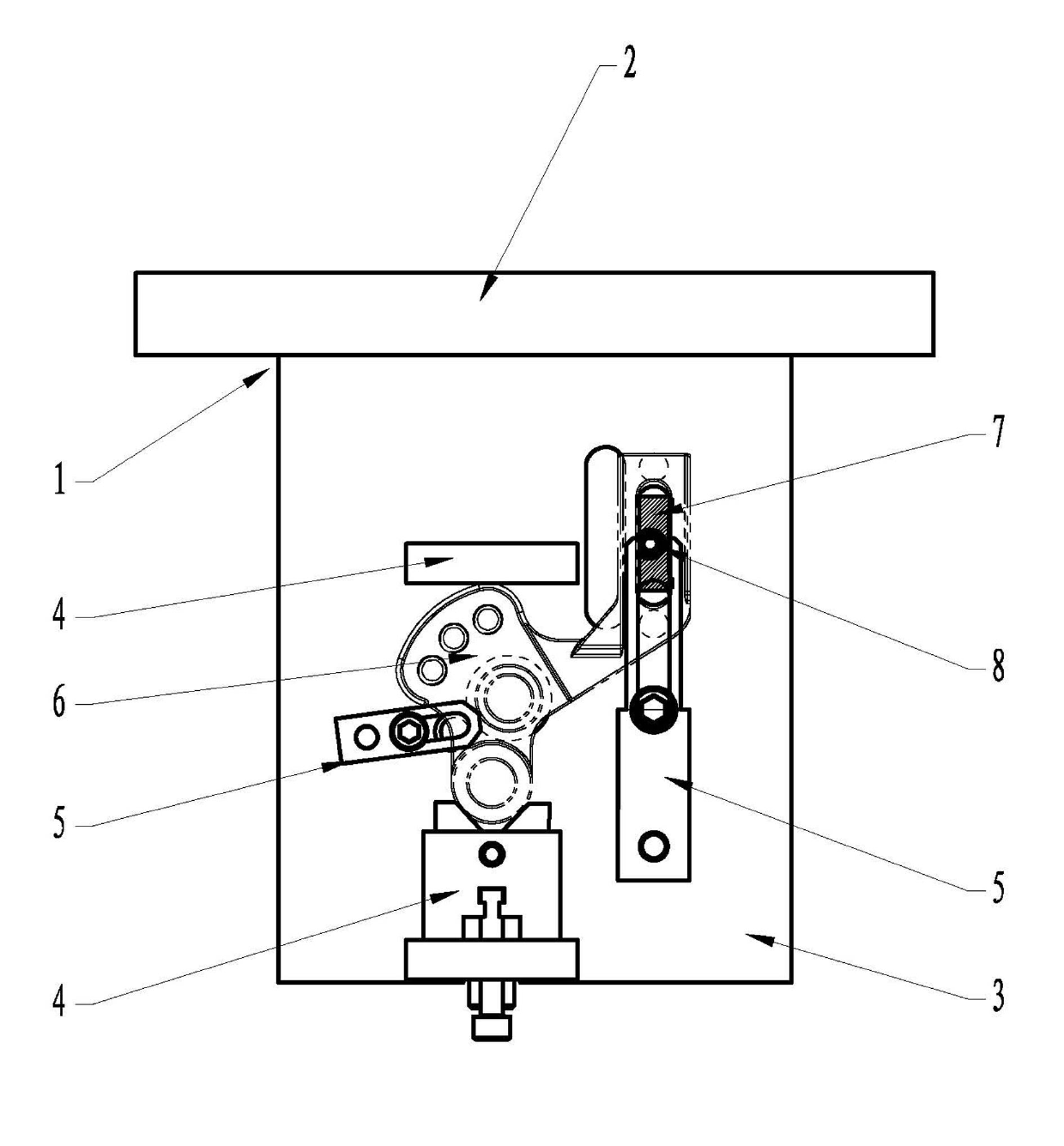 Positioning locking mechanism for workpiece U-shaped groove